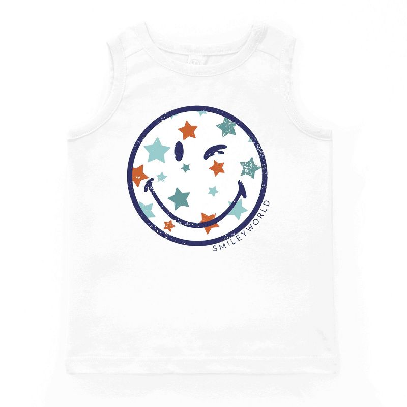 بلوزة شبابية بدون أكمام من The Juniper Shop SmileyWorld Patriotic Star Wink