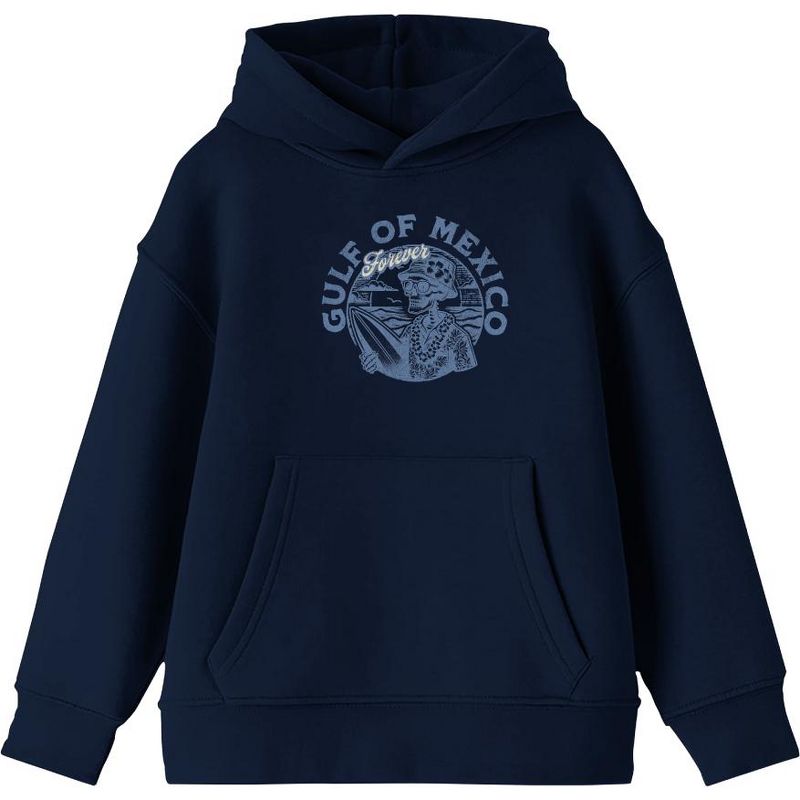 Gulf of Mexico Forever Vintage Skeleton Youth Long Sleee Hoodie
