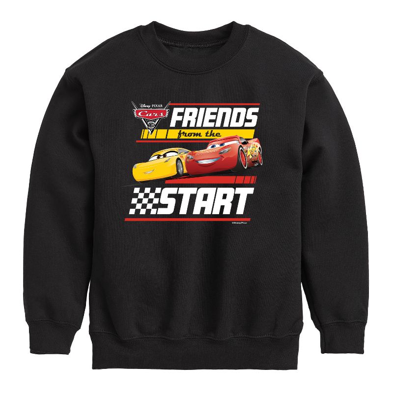 Boys' - Cars - Friends From The Start Graphic Long Sleeve Fleece Sweatshirt
