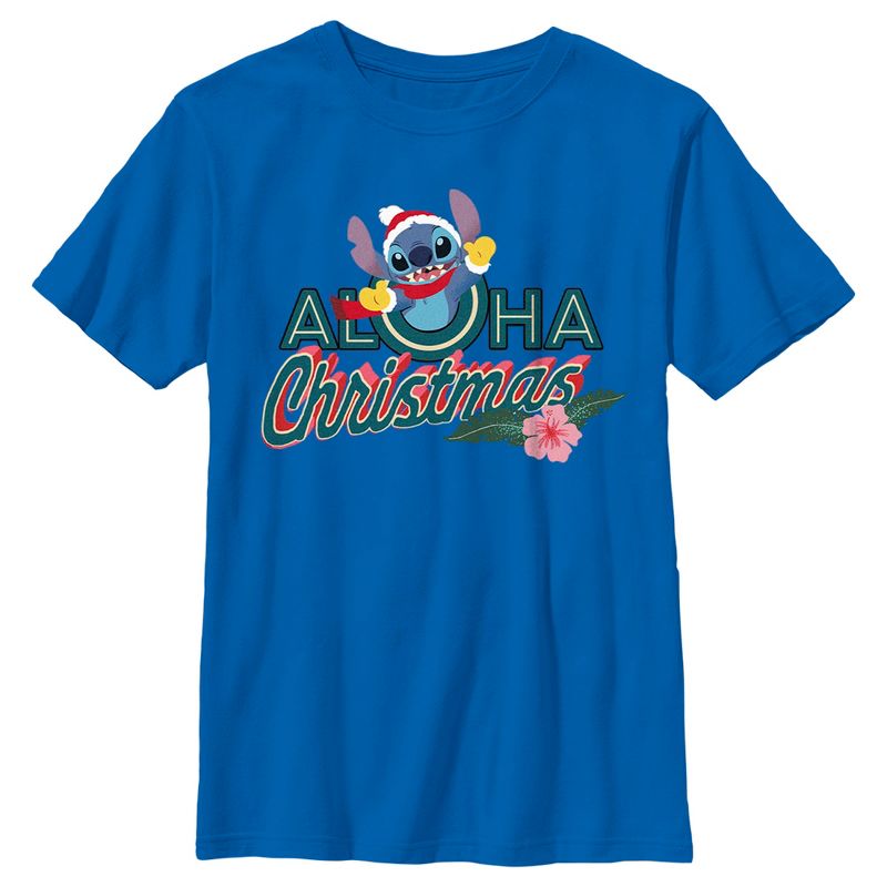 Boy's Lilo & Stitch Aloha Christmas T-Shirt