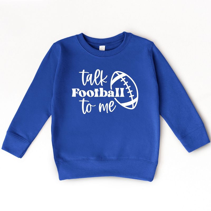 The Juniper Shop Talk Football To Me Ball Toddler Graphic Sweatshirt