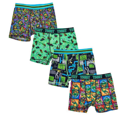 Teenage Mutant Ninja Turtles Youth Boys Boxer Briefs Underwear 4-Pack and 5-Pack