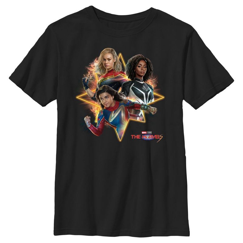 Boy's The Marvels Action Poses T-Shirt