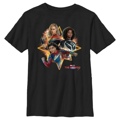 Boy's The Marvels Action Poses T-Shirt