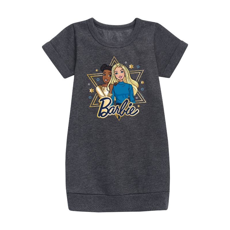 فستان باربي - صديقات العطلات - بأكمام قصيرة من الصوف - للبنات