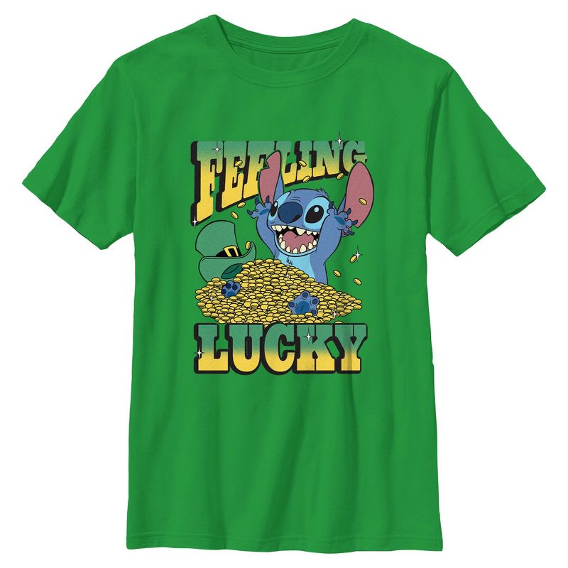 Boy's Lilo & Stitch Feeling Lucky T-Shirt