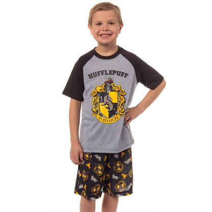 Harry Potter Boys' Hogwarts All Houses Sleep Pajama Set Shorts