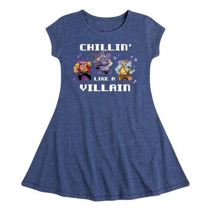 Girls' - Teenage Mutant Ninja Turtles - Chillin Like A Villain Fit & Flair Cap Sleeve Dress