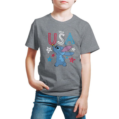 تي شيرت جرافيكي بأكمام قصيرة للأولاد - ليلو وستيتش - الولايات المتحدة الأمريكية ستيتش