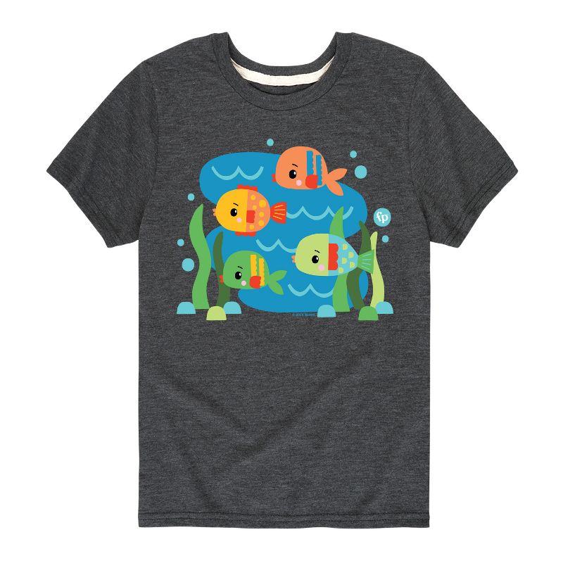 تي شيرت فيشر برايس للأولاد بأكمام قصيرة ورسومات جرافيكية