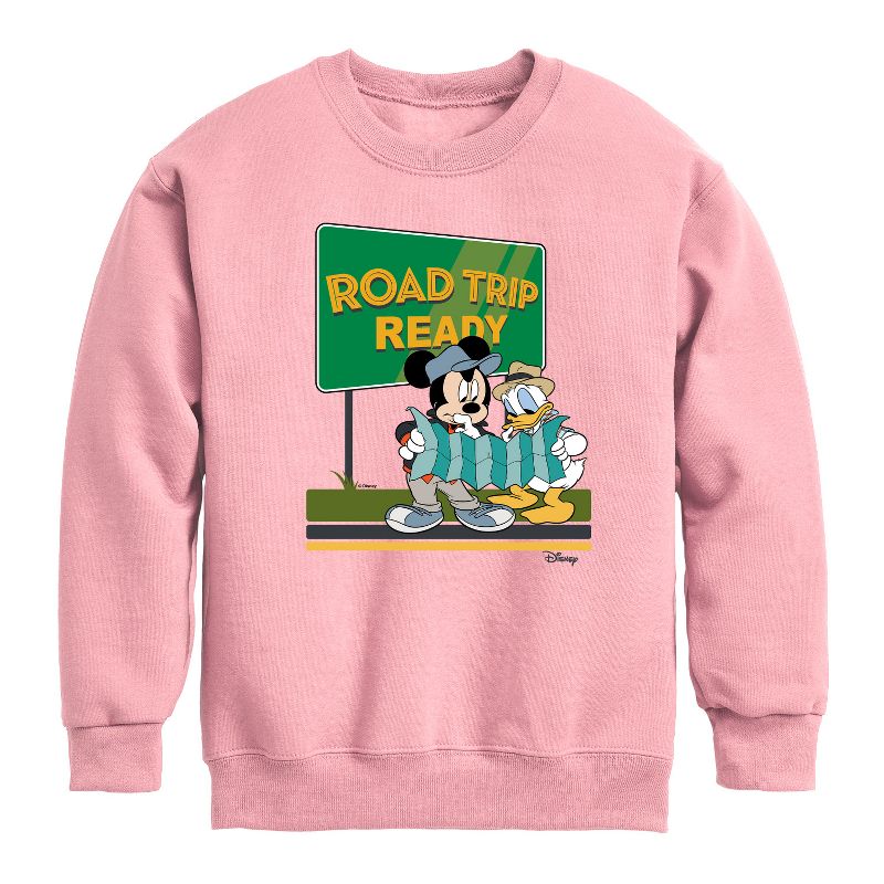 Boys' - Disney - Road Trip Ready Graphic Long Sleeve Fleece Sweatshirt
