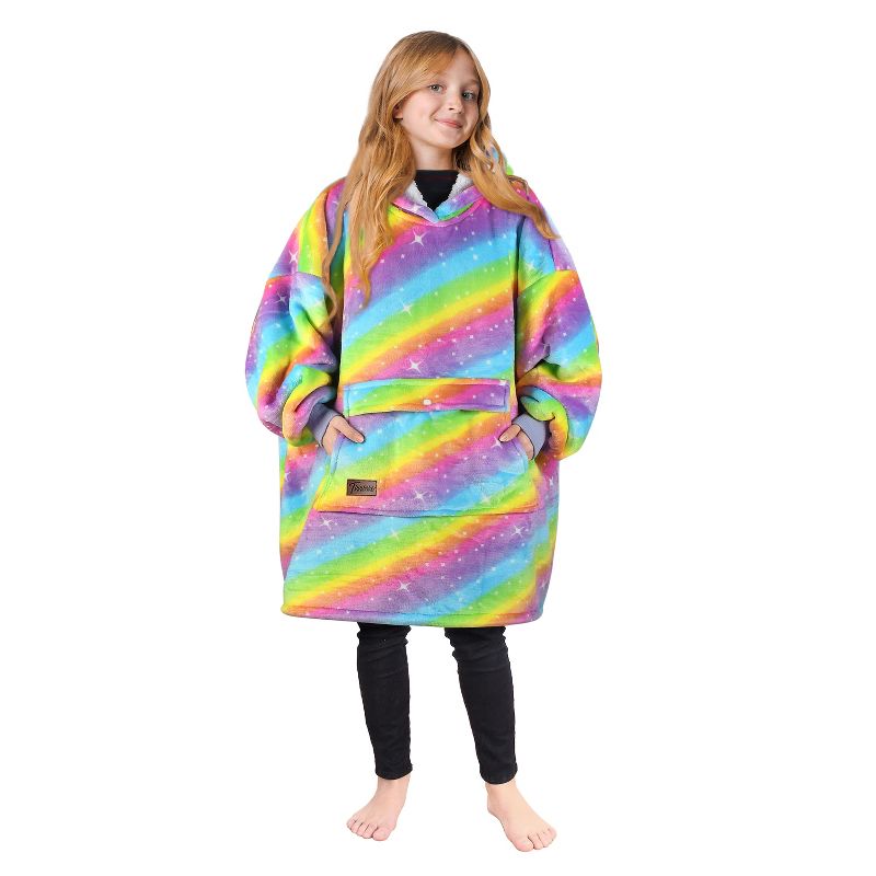 سويت شيرت تيرينيا للبنات والأولاد، بلوفر صوف كبير الحجم، بطانية مبطنة بالصوف، هدية عيد الميلاد للأطفال والمراهقين والشباب