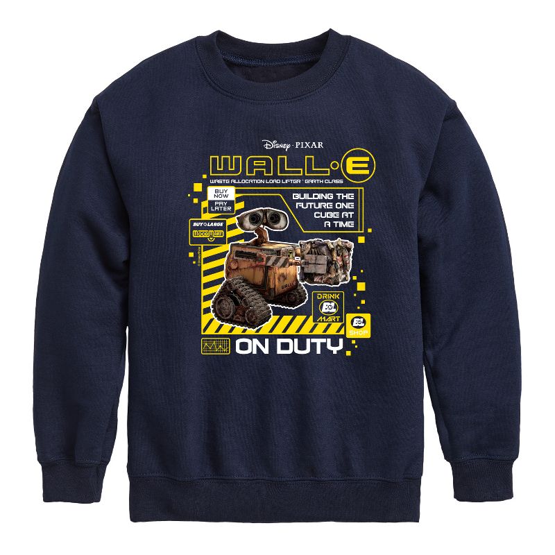 Boys' - Disney - Building The Future One Cube At A Time Graphic Long Sleeve Fleece Sweatshirt