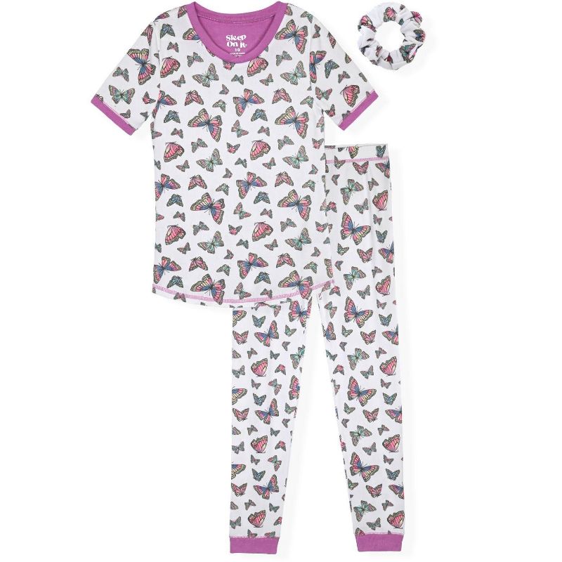 Sleep On It Girls 2-Piece Super Soft Jersey Snug-Fit Pajama Set - Toddler Pajamas to Girls Pajama Sets