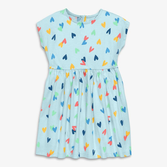 Primary Kids Backyard Dress in Confetti Hearts