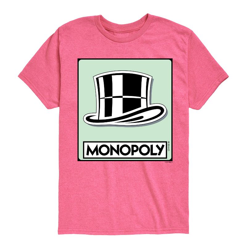 تي شيرت جرافيكي بأكمام قصيرة بشعار القبعة للأولاد - مونوبولي