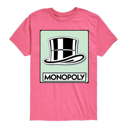 تي شيرت جرافيكي بأكمام قصيرة بشعار القبعة للأولاد - مونوبولي