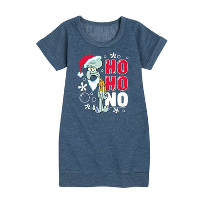 فستان هو هو نو جرافيكي بأكمام قصيرة من الصوف للفتيات - سبونج بوب سكوير بانتس