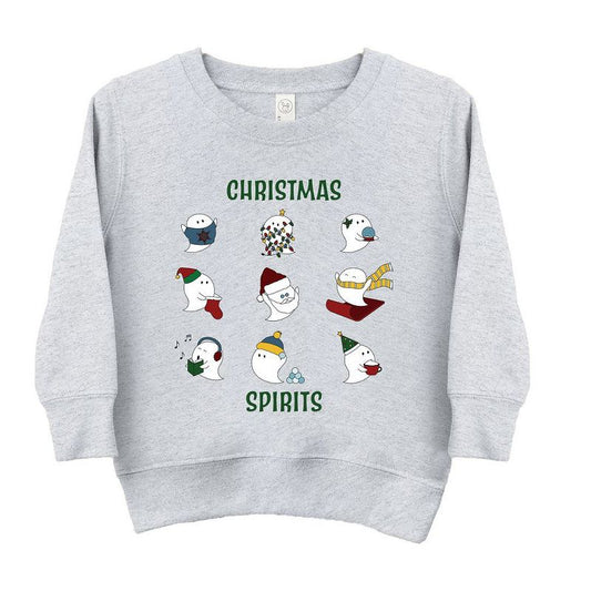 The Juniper Shop Christmas Spirits Green Words Youth Ultra-Soft Graphic Sweatshirt