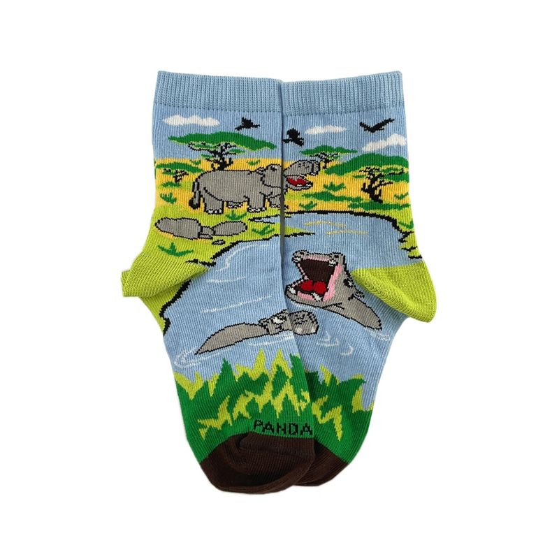 Hippos Playing in a Pond Socks - from the Sock Panda (Ages 3-7)