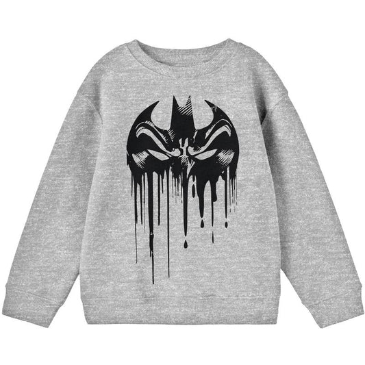 قميص رياضي بأكمام طويلة للأولاد مطبوع عليه شعار قناع باتمان المقطر