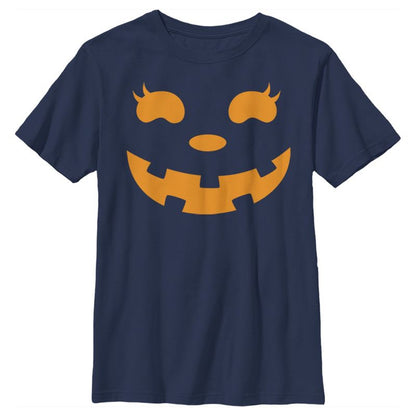 Boy's CHIN UP Halloween Jack o' Lantern Face T-Shirt