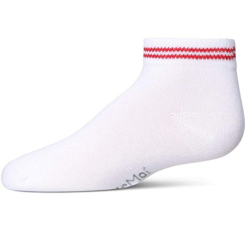 Memoi Girls' Ziggy Double Ring Cotton Blend Anklet Sock