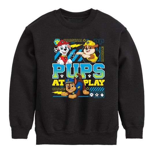 Boys' - Paw Patrol - Pups At Play Graphic Long Sleeve Fleece Sweatshirt