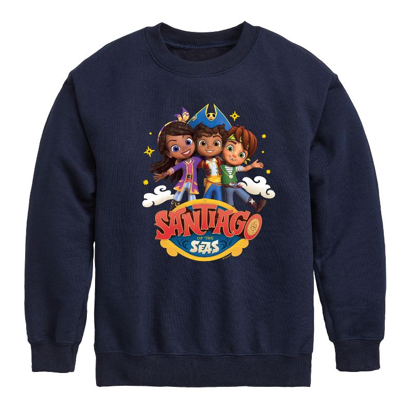 Boys' - Santiago of The Seas - The Crew Graphic Long Sleeve Fleece Sweatshirt