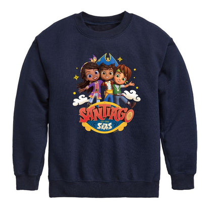 Boys' - Santiago of The Seas - The Crew Graphic Long Sleeve Fleece Sweatshirt