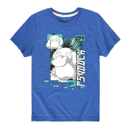 Boys' - Pokémon - Psyduck Water Type 054 Anime Short Sleeve Graphic T-Shirt
