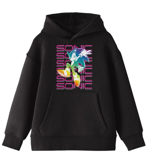 Sonic The Hedgehog Rainbow Sonic Youth Black Sweatshirt