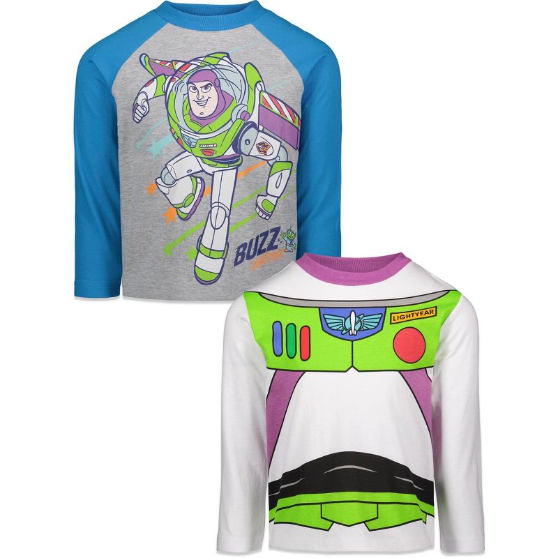 Disney Pixar 2 Pack Cosplay Raglan Long Sleeve T-Shirts