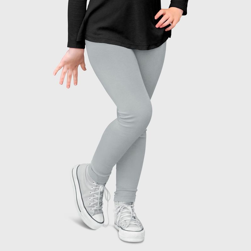 City Threads Girls 100% Cotton Leggings - USA-Made, Soft, Breathable & Sensory Friendly for Kids/Toddlers