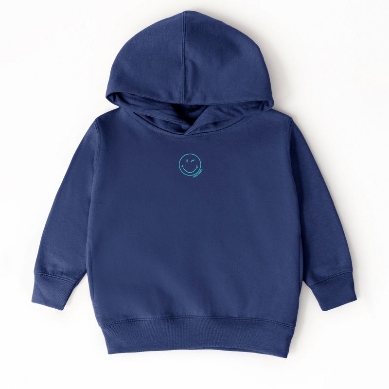 The Juniper Shop Embroidered Smiley Face Outline Toddler Hoodie