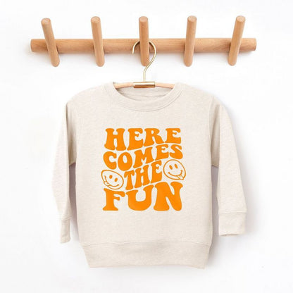 The Juniper Shop Here Comes The Fun Puff Print Youth Ultra-Soft Graphic Sweatshirt