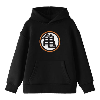 Dragon Ball Z Kanji Emblem Long Sleeve Youth Black Hooded Sweatshirt