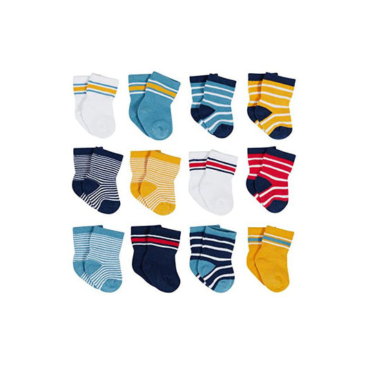 جوارب جيرسي كرو ويجل بروف® للأولاد من ماركة Onesies - عبوة من 12 قطعة