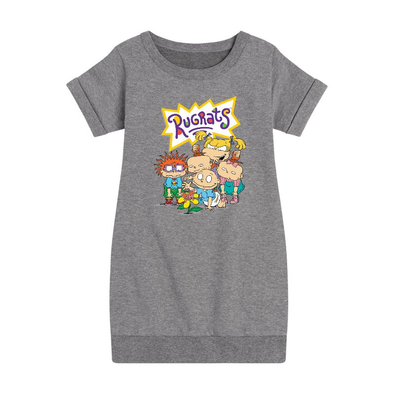 فستان صوف بأكمام قصيرة من Natural Wonder Graphic للبنات - Rugrats