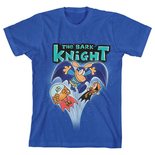 تي شيرت رجالي أزرق ملكي بأكمام قصيرة ورقبة دائرية من Dog Man The Bark Night