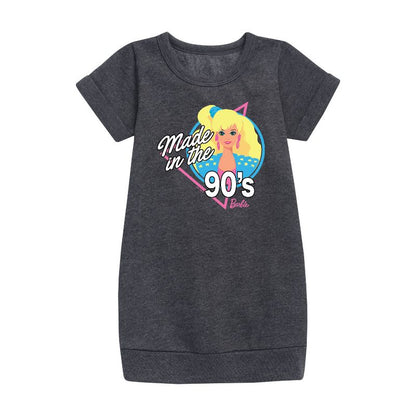Girls' - Barbie - Made in the 90's Graphic Short Sleeve Fleece Dress