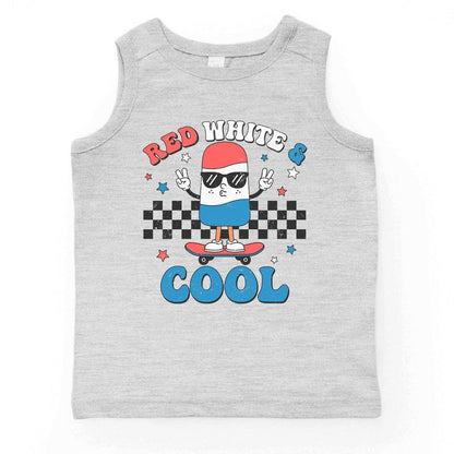 بلوزة شبابية بدون أكمام من Juniper Shop باللونين الأحمر والأبيض والبارد