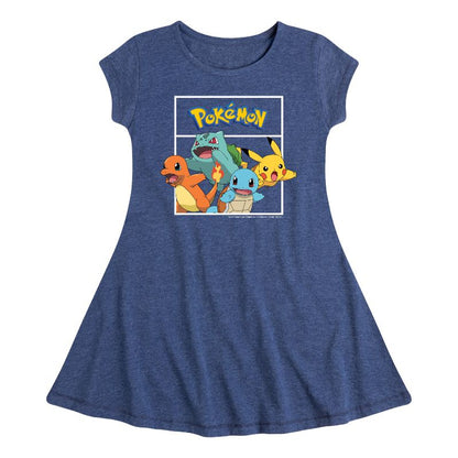 Girls' - Pokémon - Team Pokémon Fit & Flair Cap Sleeve Dress