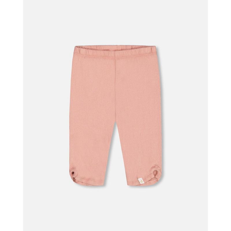 Deux par Deux Girl Crinkle Jersey Capri Legging Dark Old Pink