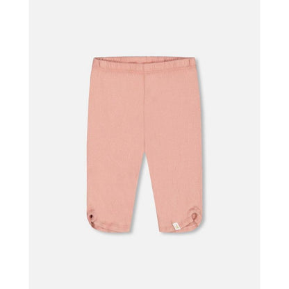 Deux par Deux Girl Crinkle Jersey Capri Legging Dark Old Pink