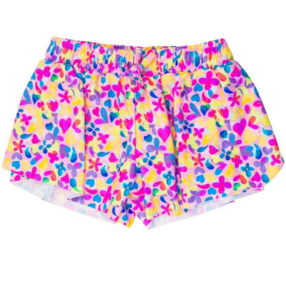 RuffleButts Toddler Girls Active Butterfly Shorts