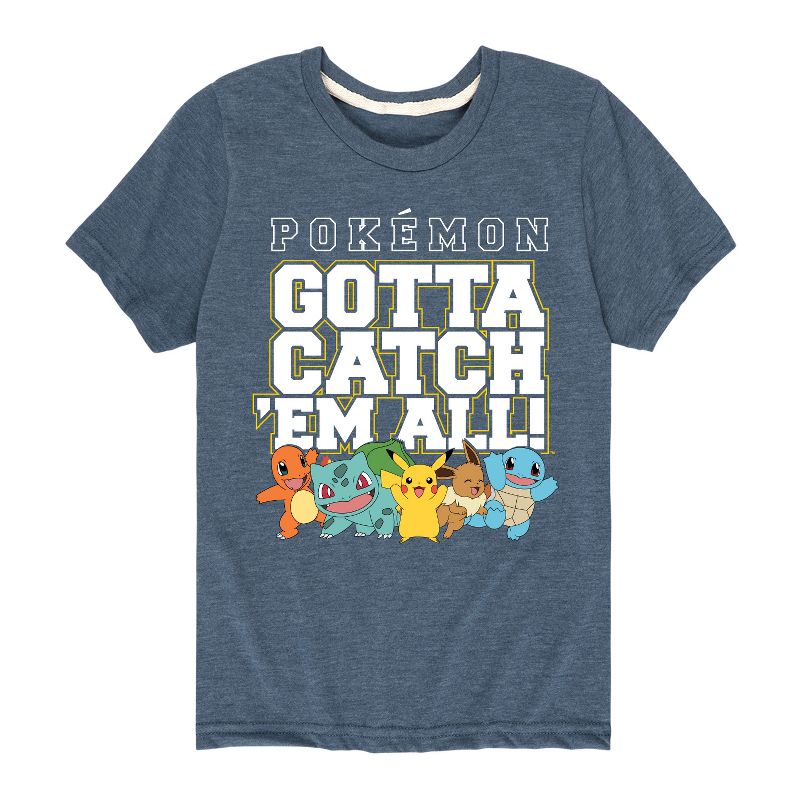 تي شيرت جرافيكي بأكمام قصيرة للأولاد من بوكيمون - يجب أن نمسكهم جميعًا