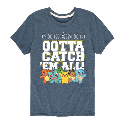 تي شيرت جرافيكي بأكمام قصيرة للأولاد من بوكيمون - يجب أن نمسكهم جميعًا