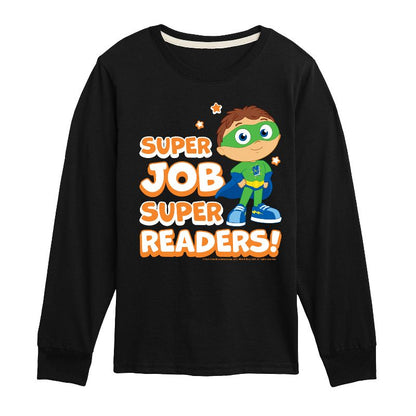 تي شيرت جرافيكي بأكمام طويلة للأولاد - Super Why - Super Job Super Readers