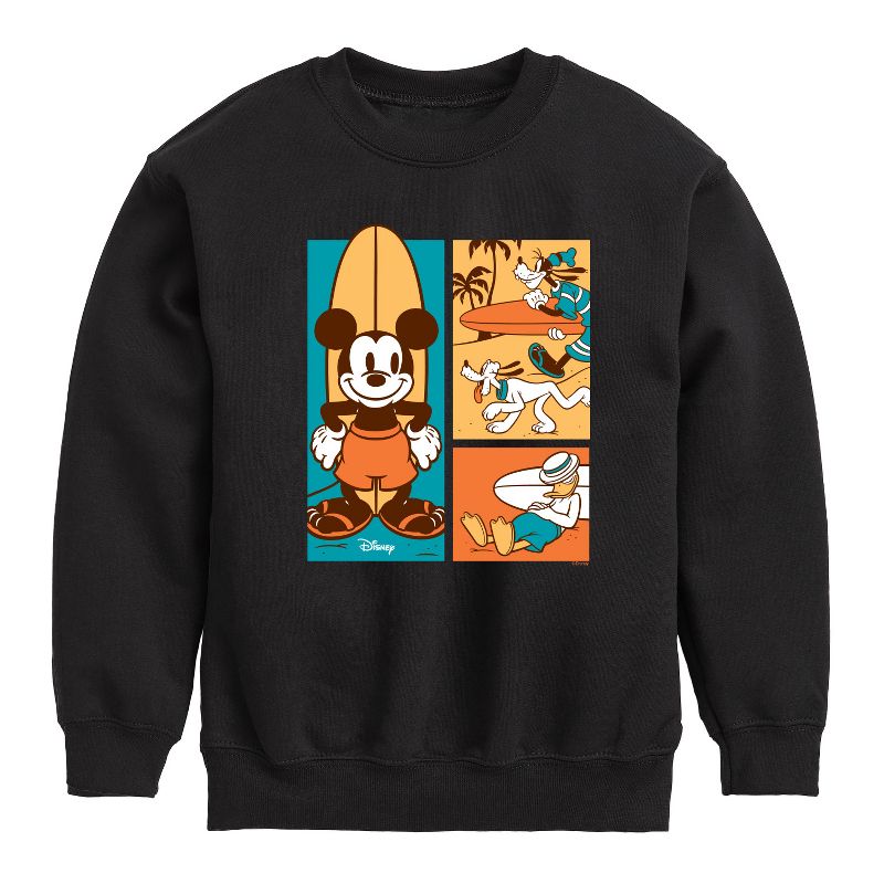 Boys' - Disney - Mickey & Friends Graphic Long Sleeve Fleece Sweatshirt